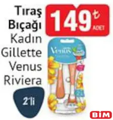 GİLLETTE VENUS RİVİERA TIRAŞ BIÇAĞI 2'Lİ KADIN